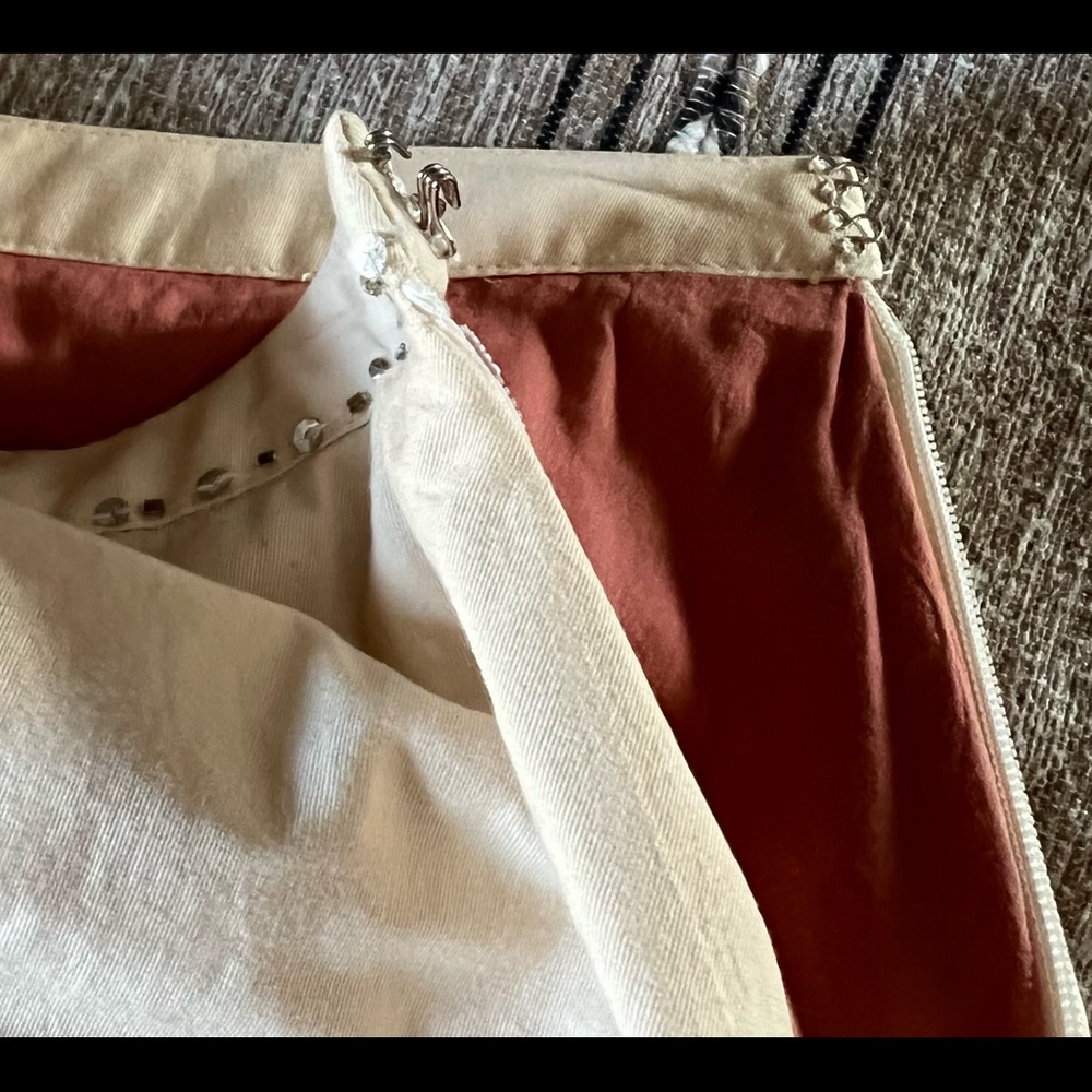 NWOT Anthropologie Odille cotton & silk beaded circle skirt - Picture 5 of 7